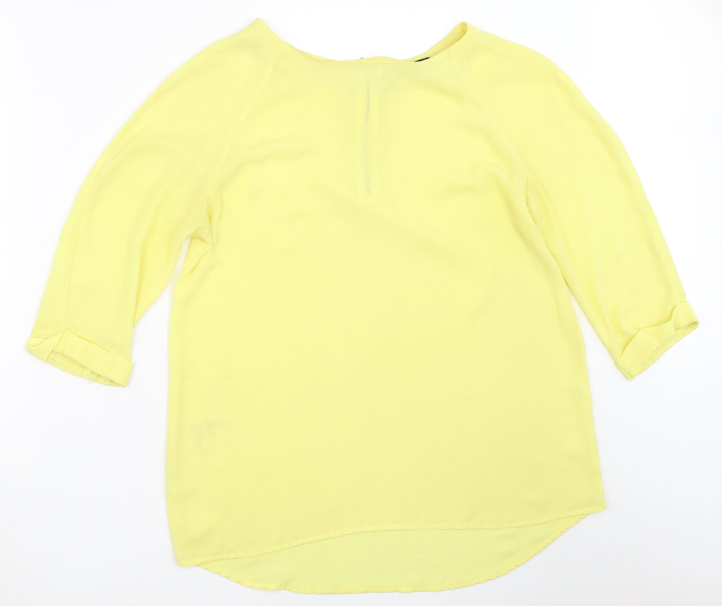 F&F Womens Yellow   Basic Blouse Size 14