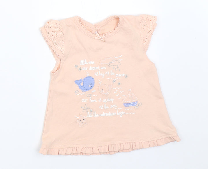 George Girls Pink Basic Tank Size 0-3 Months