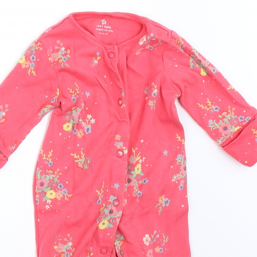 NEXT Girls Pink   Babygrow One-Piece Size 0-3 Months