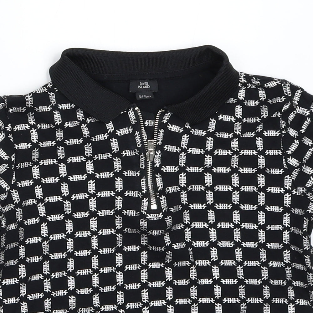 River Island Boys Black   Basic T-Shirt Size 5-6 Years