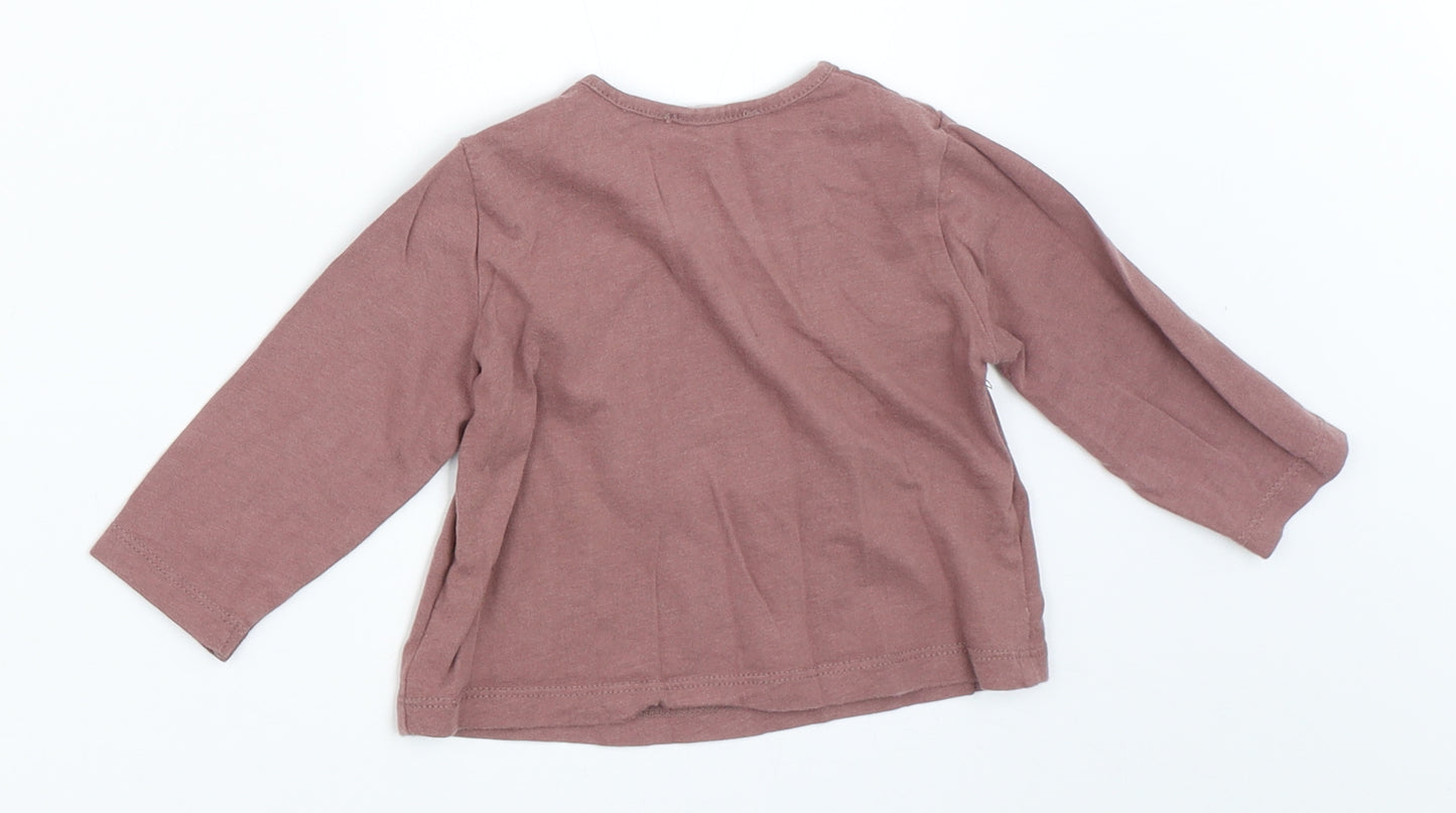Zara Girls Brown   Basic T-Shirt Size 3-6 Months