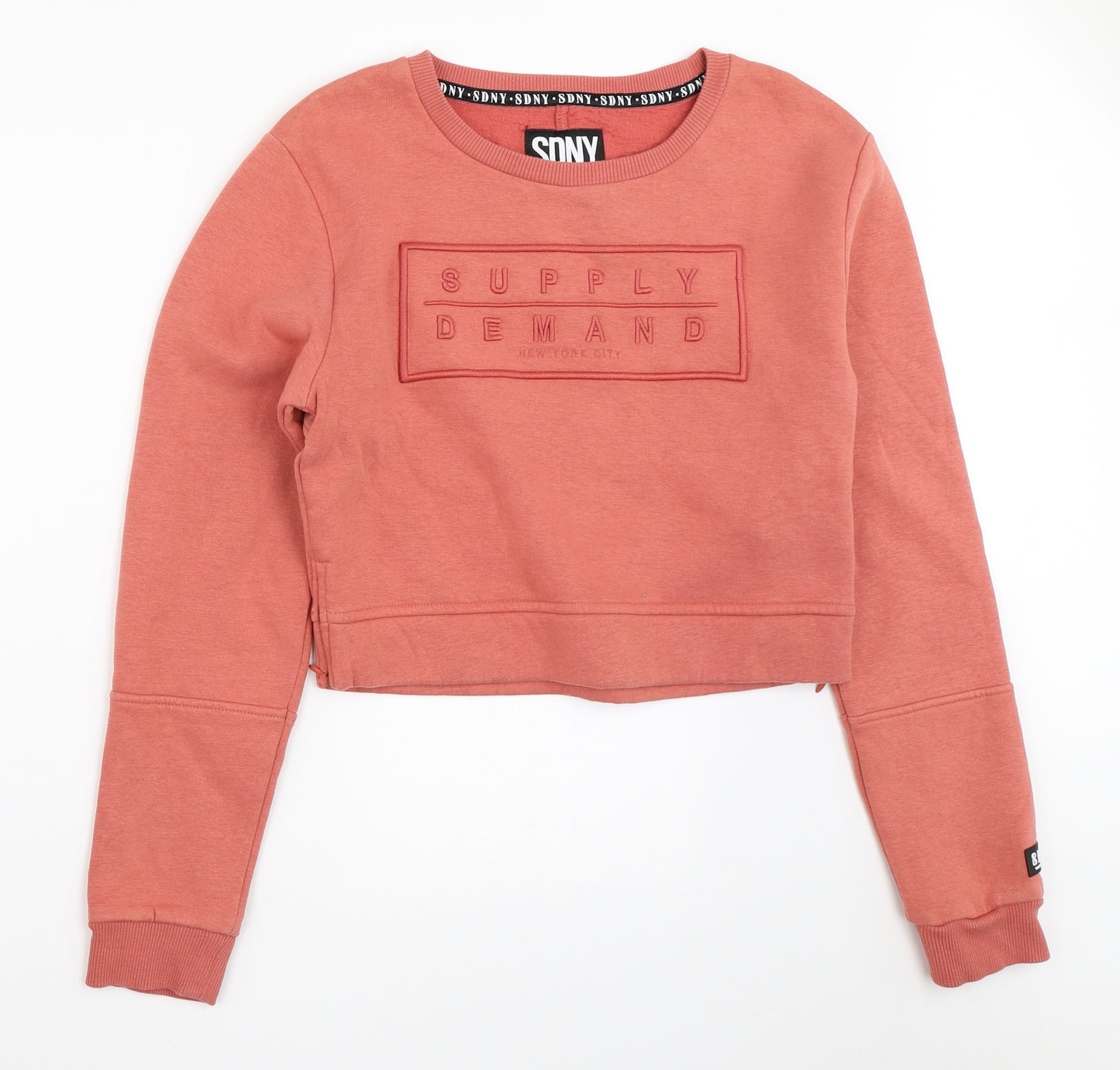 Supply & Demand Co. Womens Pink   Pullover Sweatshirt Size 12