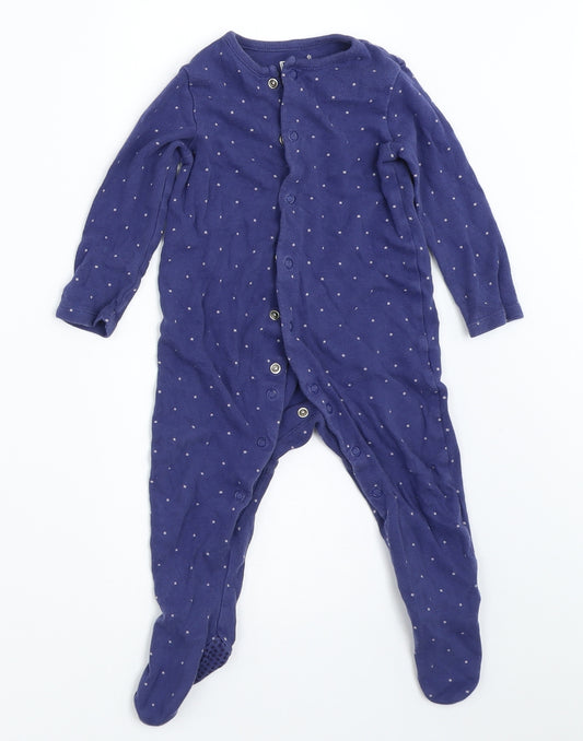 F&F Boys Blue   Babygrow One-Piece Size 9-12 Months