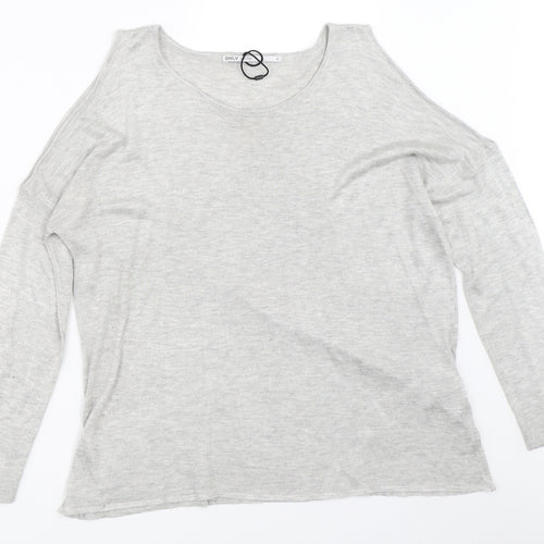 Only Womens Grey   Pullover Jumper Size M