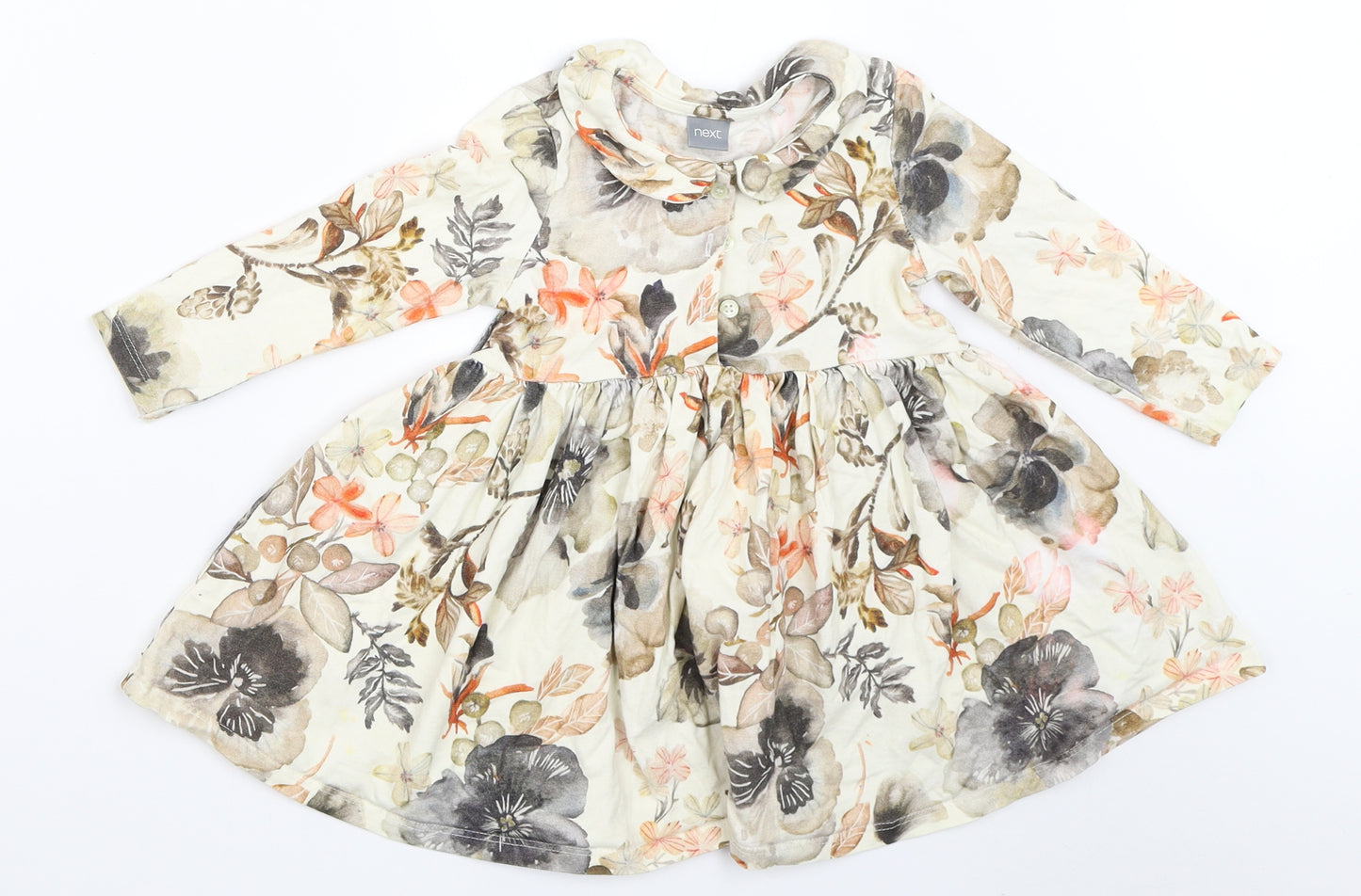 NEXT Girls Ivory Floral  Fit & Flare  Size 18-24 Months