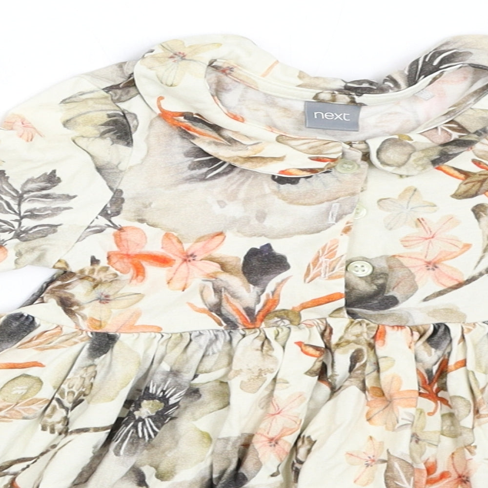 NEXT Girls Ivory Floral  Fit & Flare  Size 18-24 Months