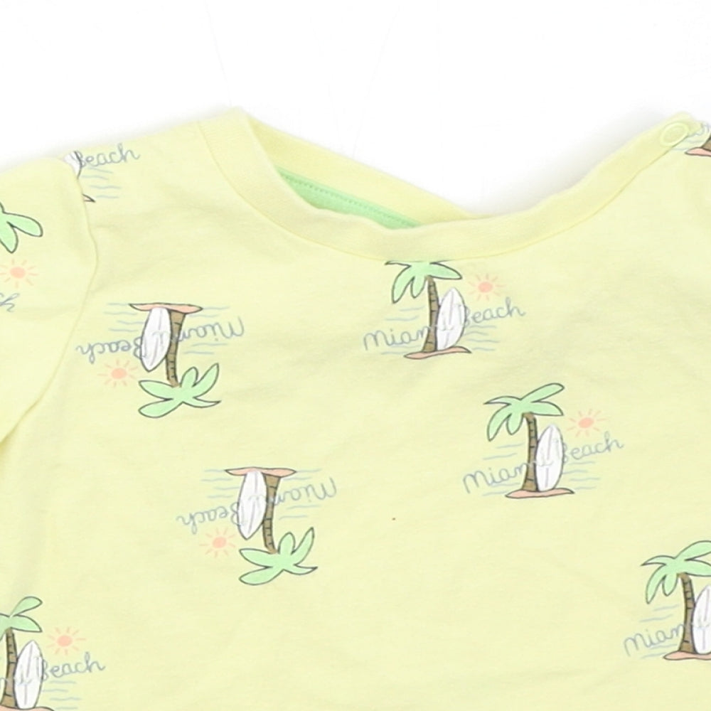 F&F Boys Yellow   Basic T-Shirt Size 9-12 Months