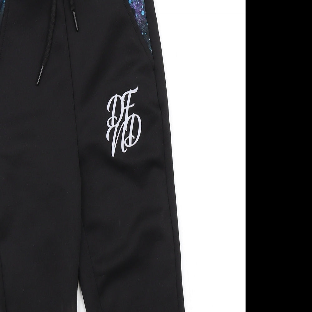 DFND Boys Black   Jogger Trousers Size 5-6 Years