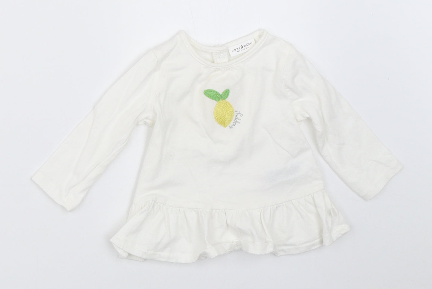 NEXT Girls White   Basic T-Shirt Size 3-6 Months