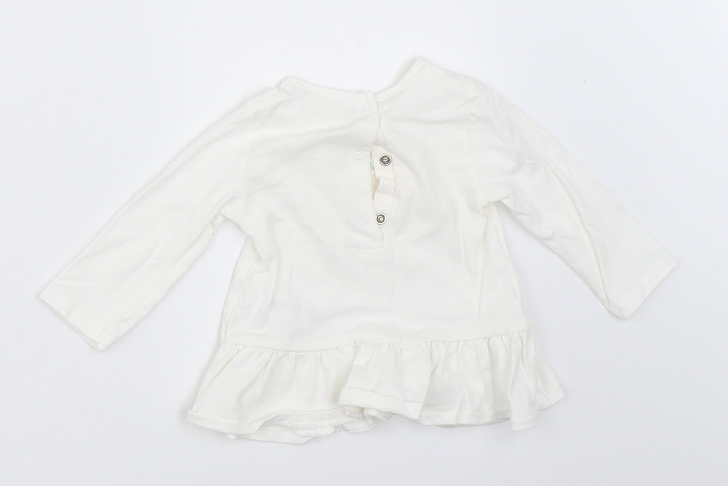 NEXT Girls White   Basic T-Shirt Size 3-6 Months