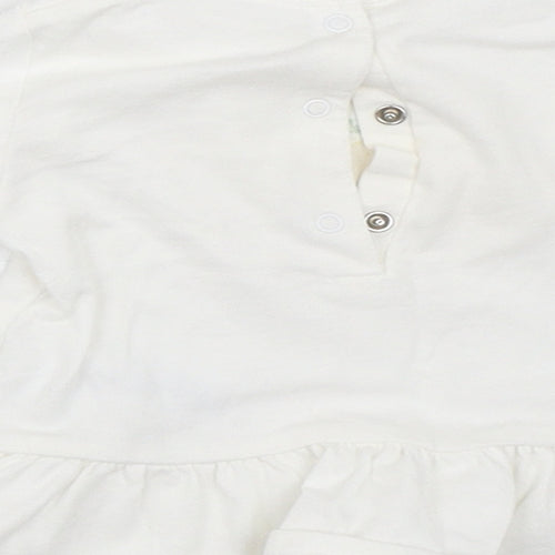 NEXT Girls White   Basic T-Shirt Size 3-6 Months
