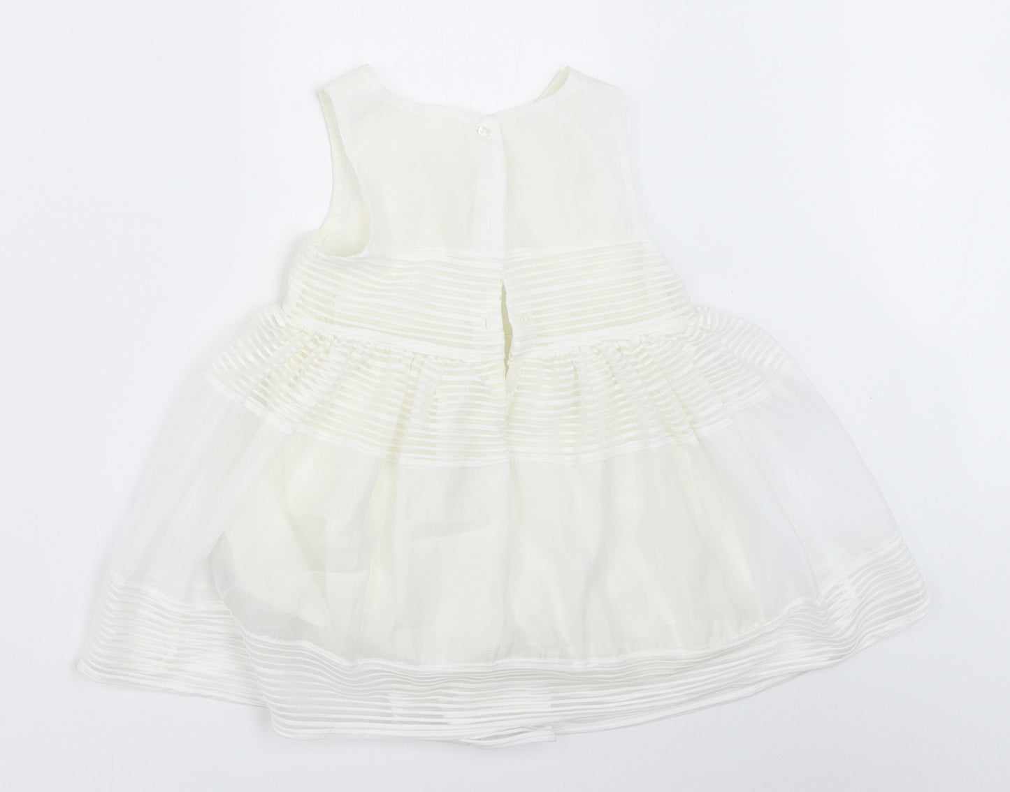 H&M Girls White   Fit & Flare  Size 18-24 Months