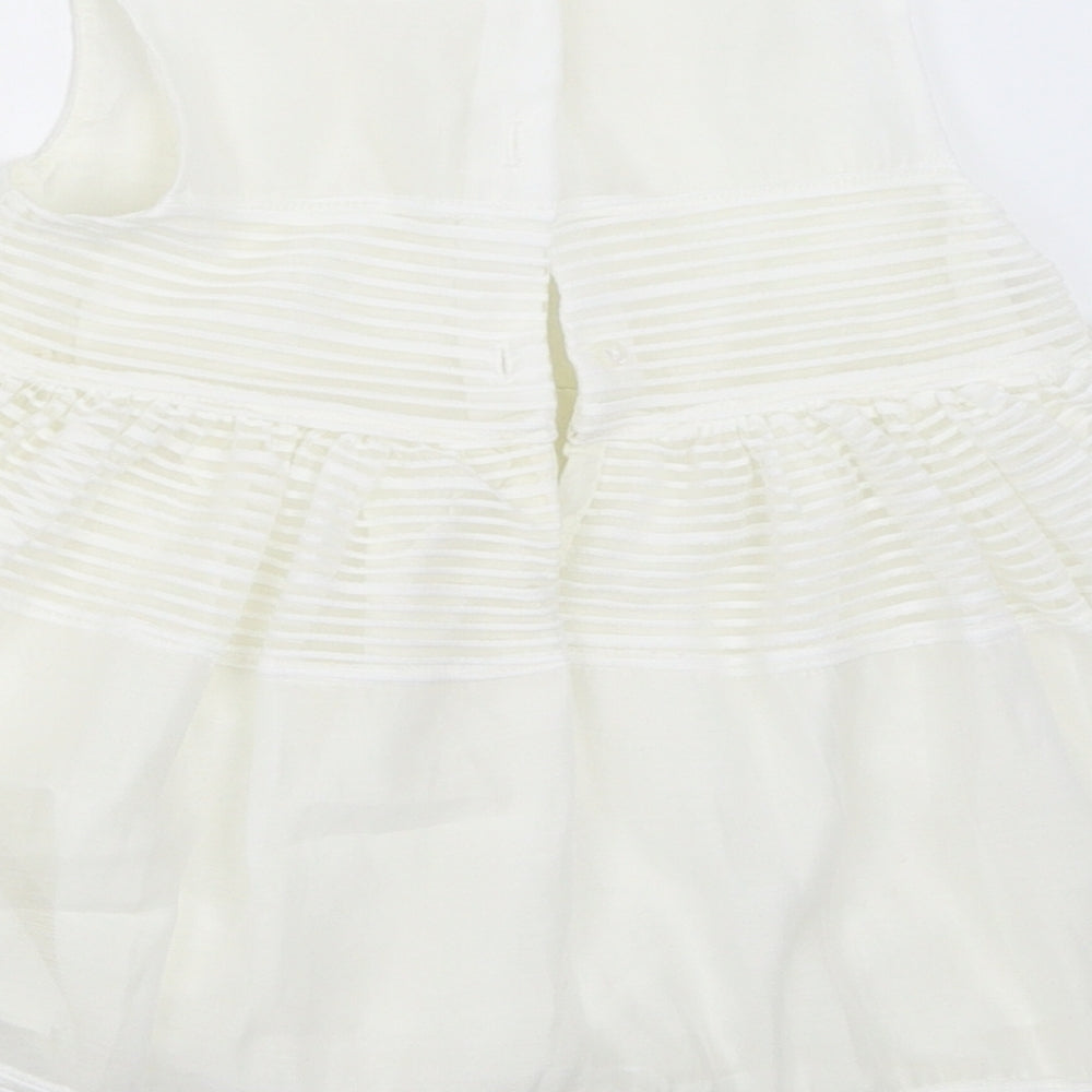 H&M Girls White   Fit & Flare  Size 18-24 Months