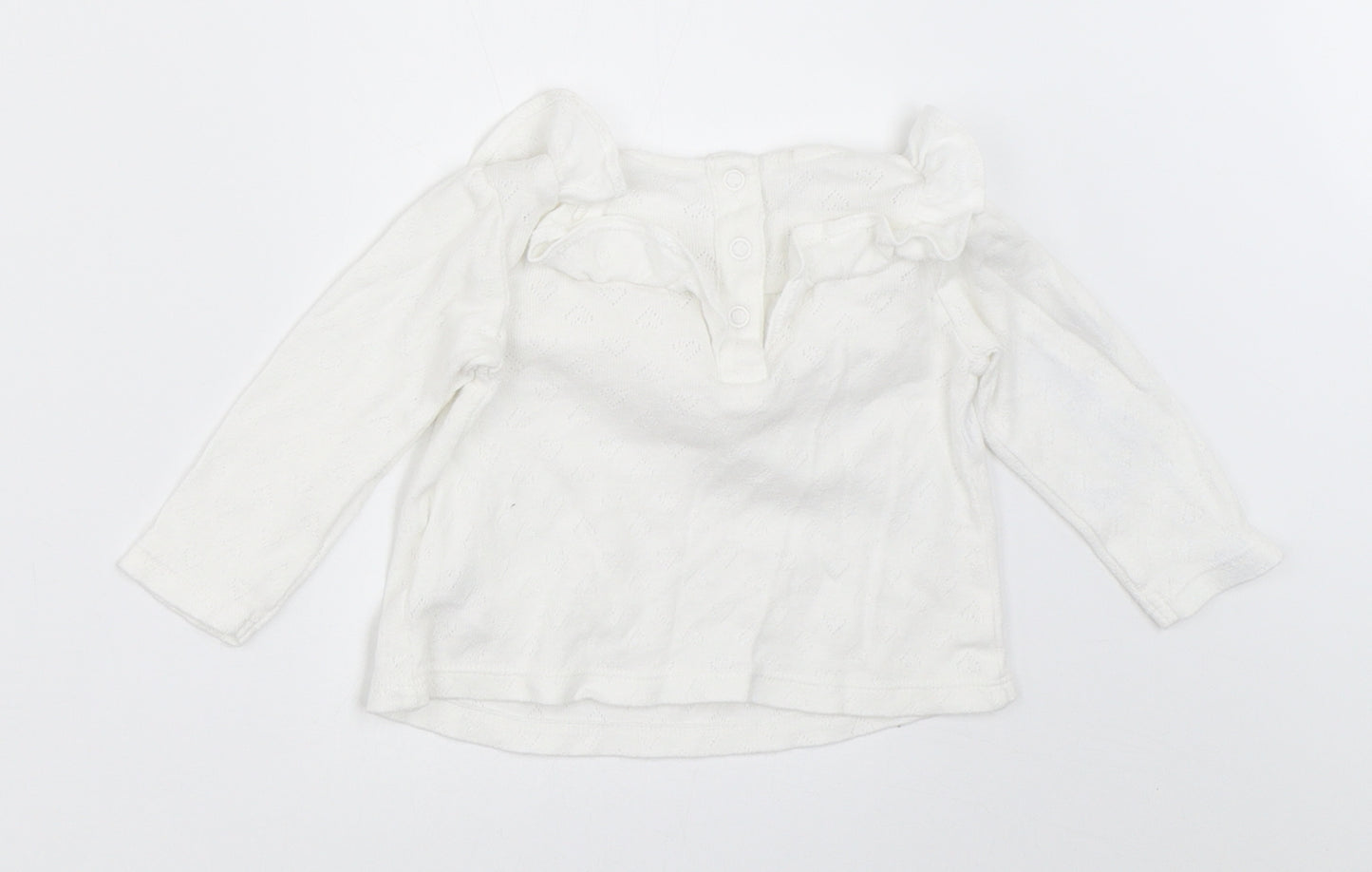 TU Girls White   Basic T-Shirt Size 3-6 Months