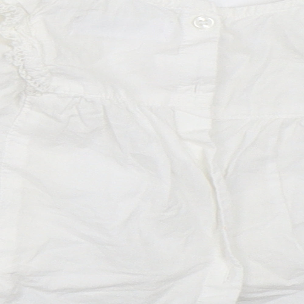 Zara Girls White   Basic Blouse Size 3-6 Months