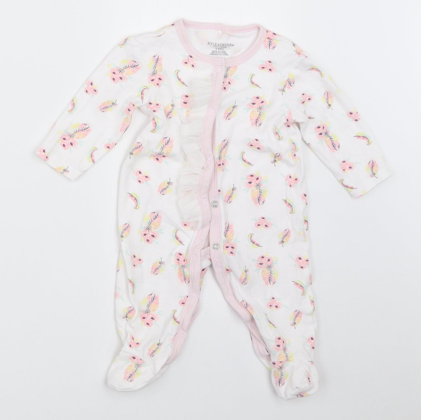 Kyle & Deena Girls White   Babygrow One-Piece Size 3-6 Months