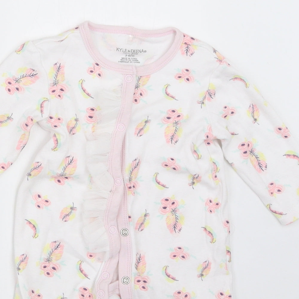 Kyle & Deena Girls White   Babygrow One-Piece Size 3-6 Months