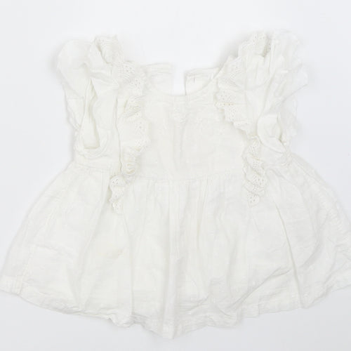 TU Girls White   Basic Blouse Size 18-24 Months