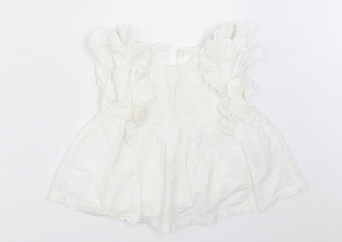 TU Girls White   Basic Blouse Size 18-24 Months