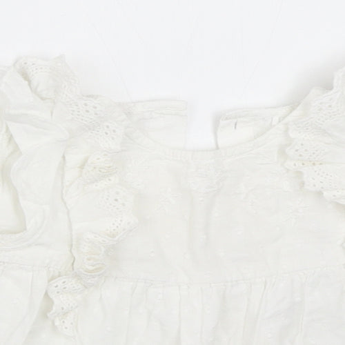 TU Girls White   Basic Blouse Size 18-24 Months