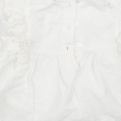 TU Girls White   Basic Blouse Size 18-24 Months