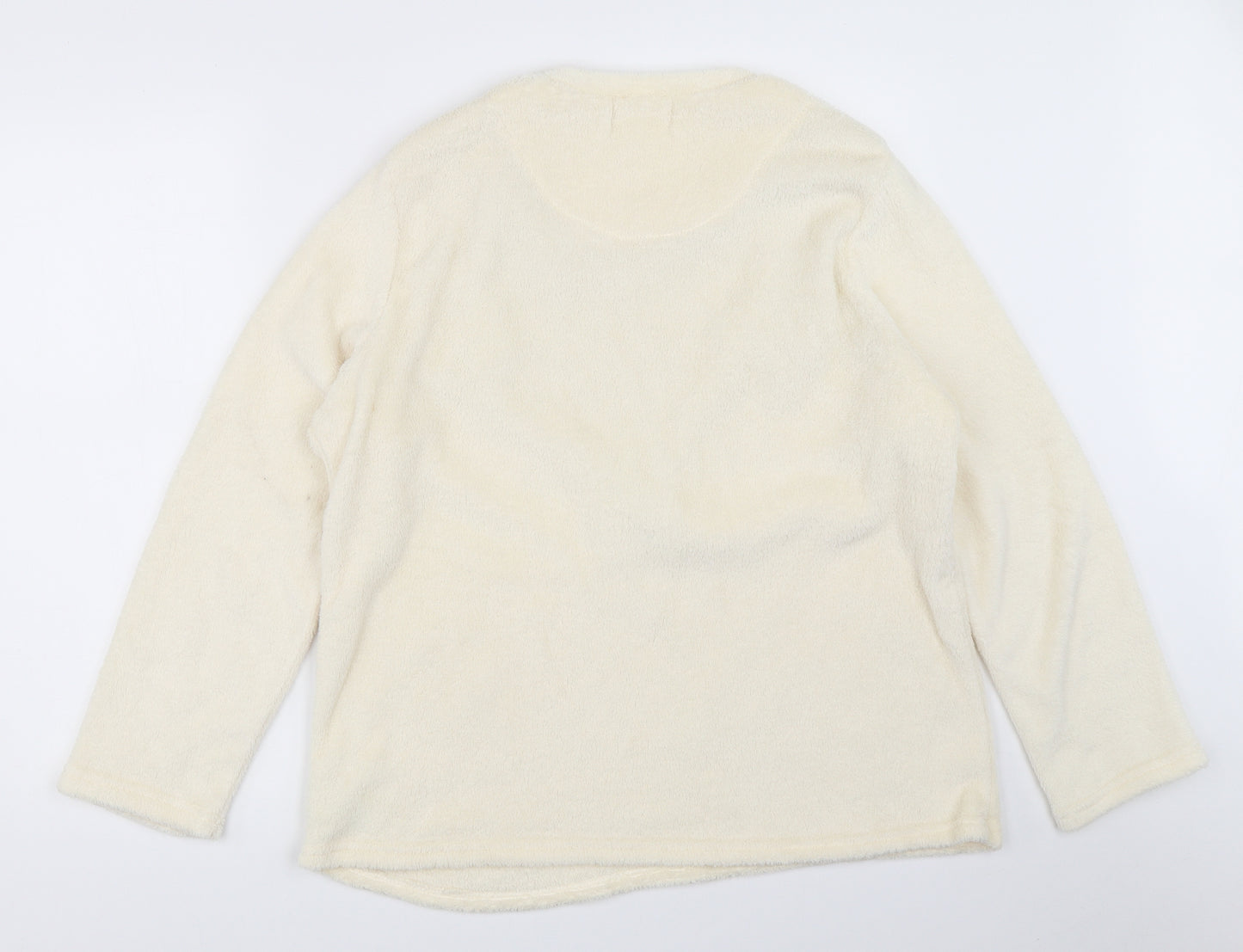 Primark Womens Ivory Solid  Top Pyjama Top Size L