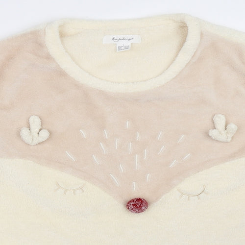 Primark Womens Ivory Solid  Top Pyjama Top Size L