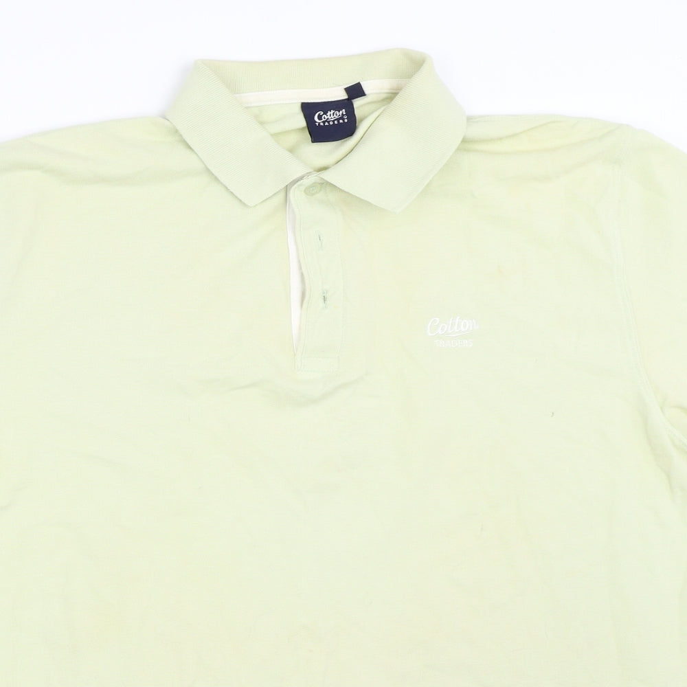 Cotton Traders Mens Green    Polo Size L