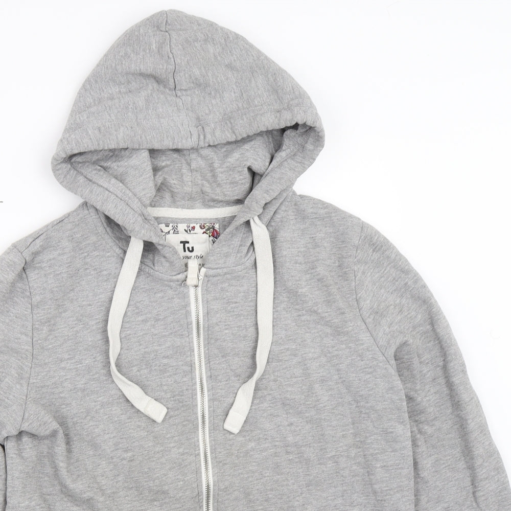 TU Womens Grey   Full Zip Hoodie Size 16