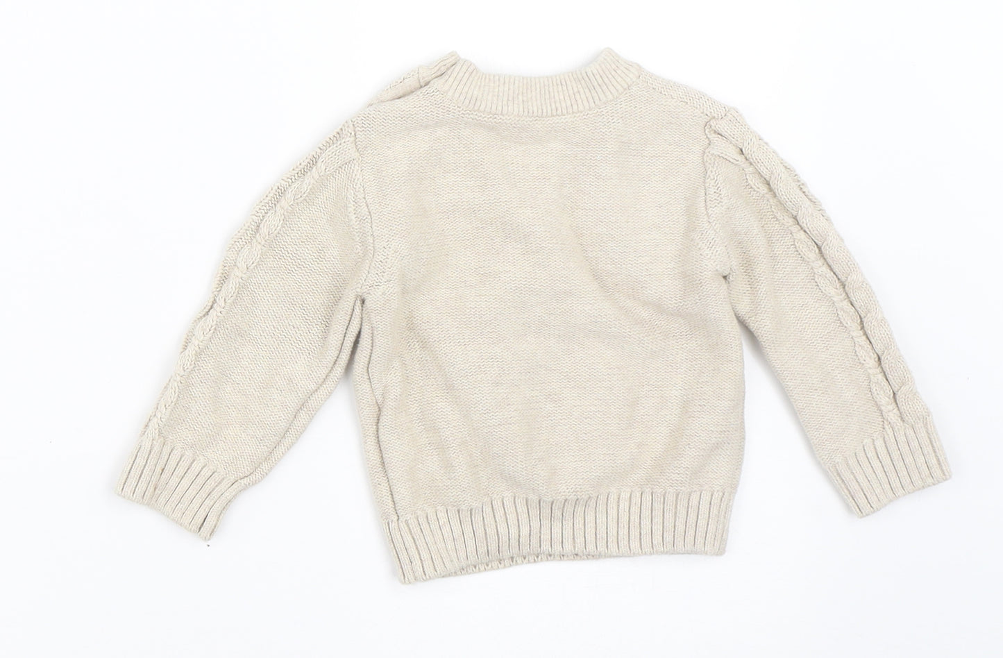 Nutmeg Boys Beige   Pullover Jumper Size 6-9 Months