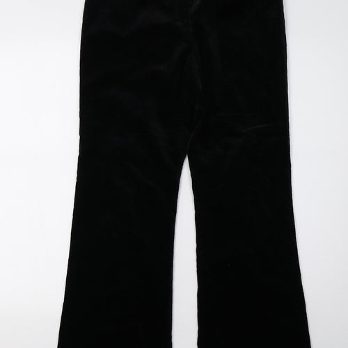 NEXT Womens Black  Velvet Trousers  Size 10 L31 in