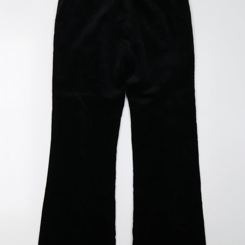 NEXT Womens Black  Velvet Trousers  Size 10 L31 in