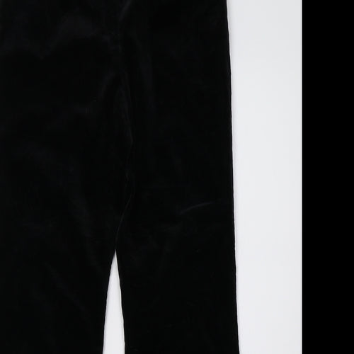 NEXT Womens Black  Velvet Trousers  Size 10 L31 in