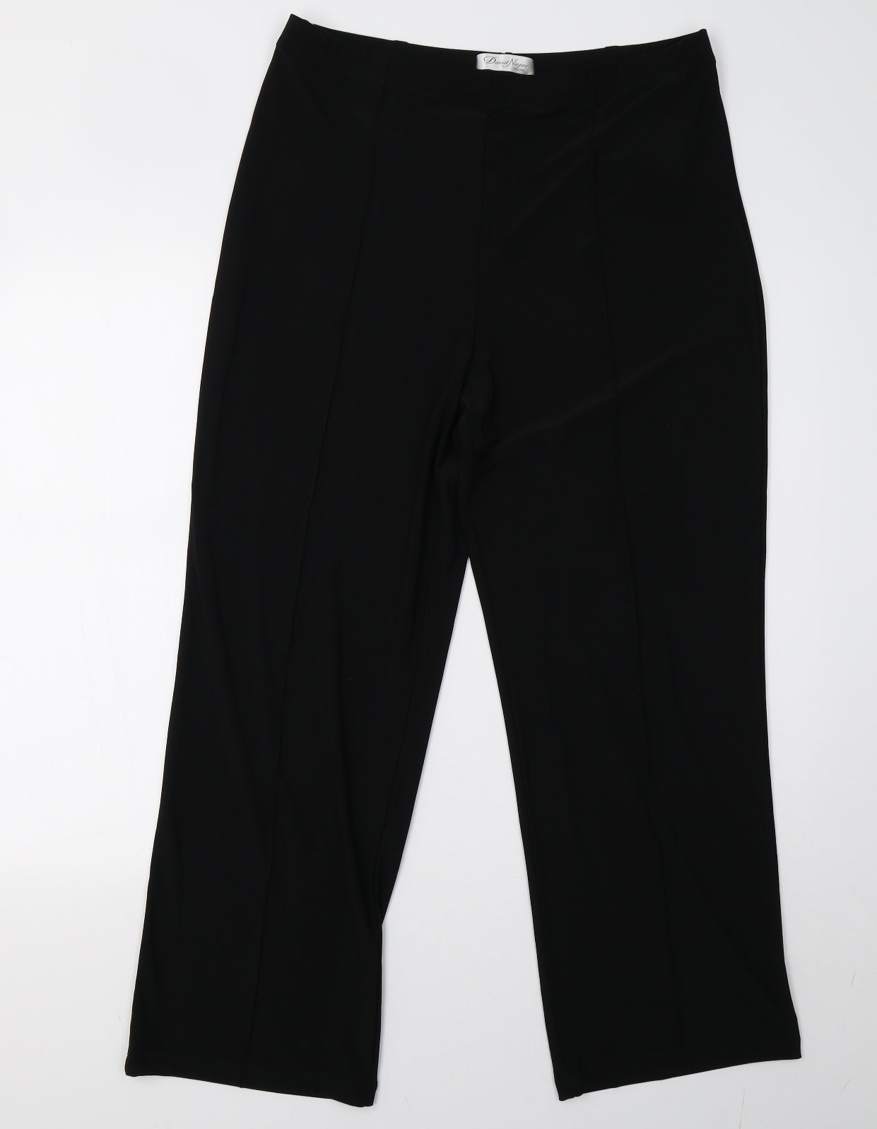 David Nieper Womens Black   Trousers  Size 16 L28 in