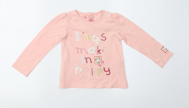 Sainsburys Girls Pink Pullover Casual Size 12 Months