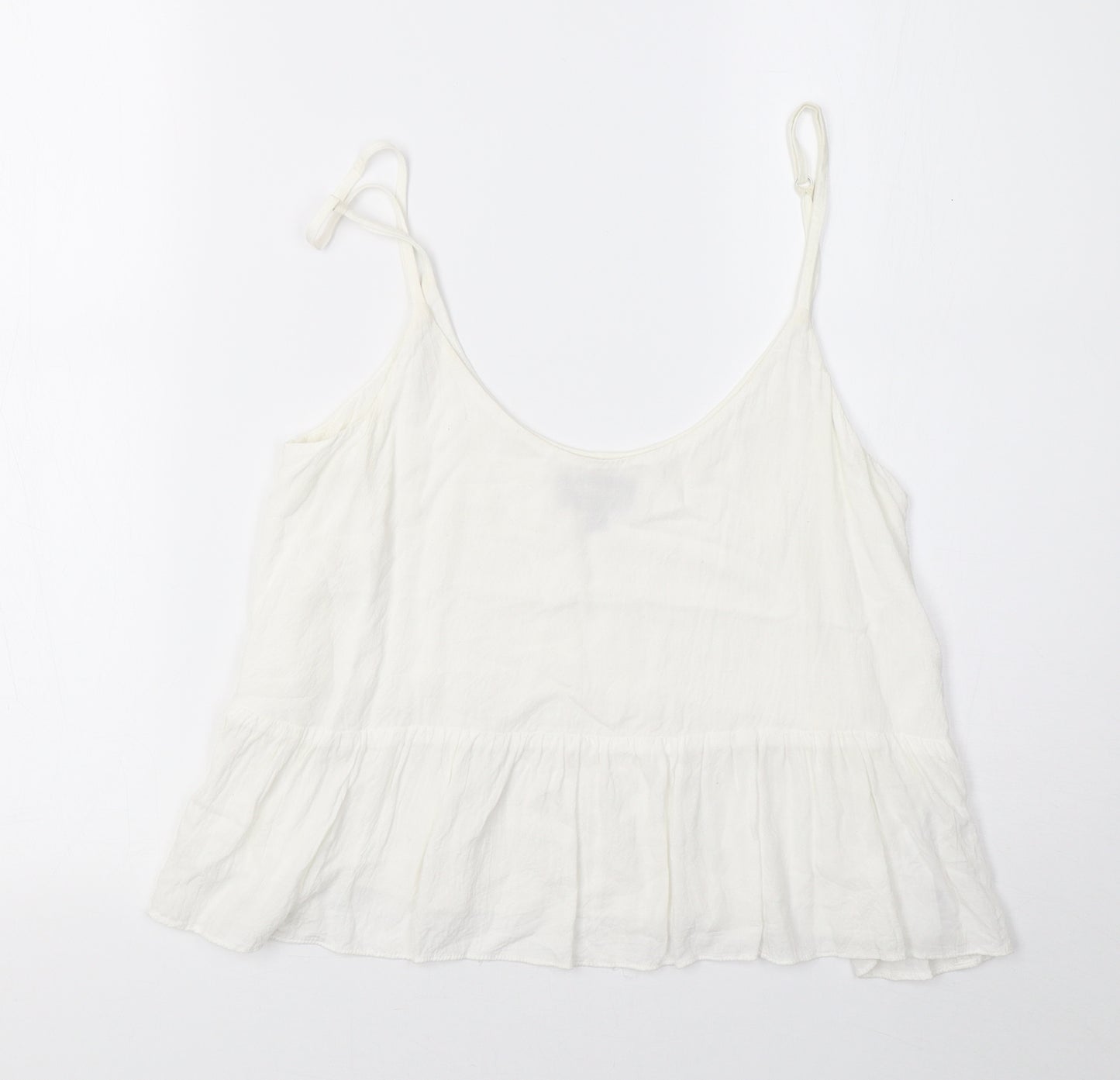 Topshop Womens White   Cropped T-Shirt Size 6