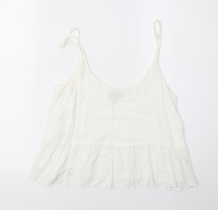 Topshop Womens White   Cropped T-Shirt Size 6