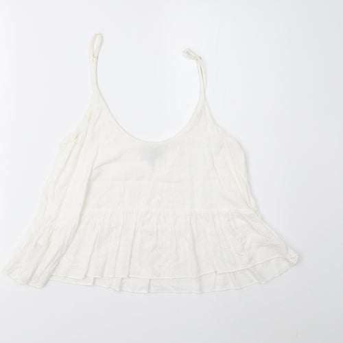 Topshop Womens White   Cropped T-Shirt Size 6