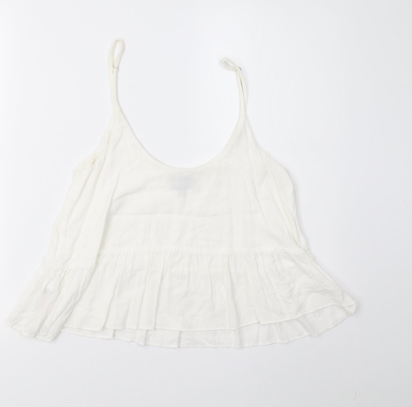 Topshop Womens White   Cropped T-Shirt Size 6
