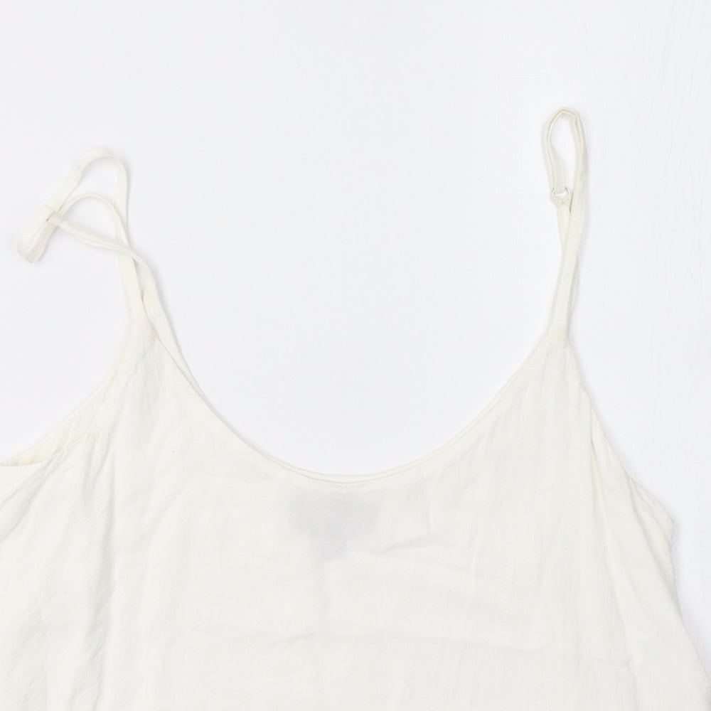Topshop Womens White   Cropped T-Shirt Size 6