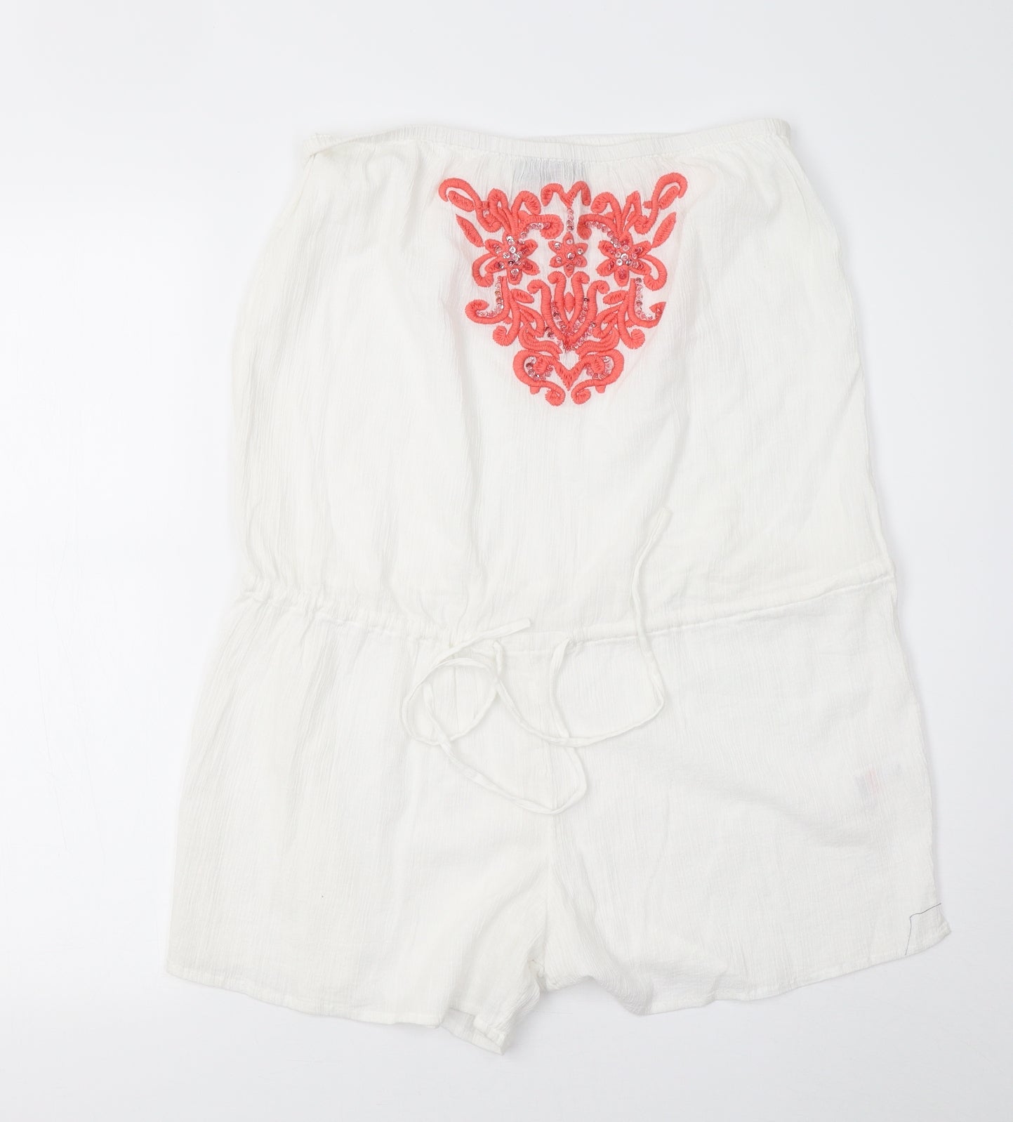 F&F Womens White   Playsuit  Size L L4 in
