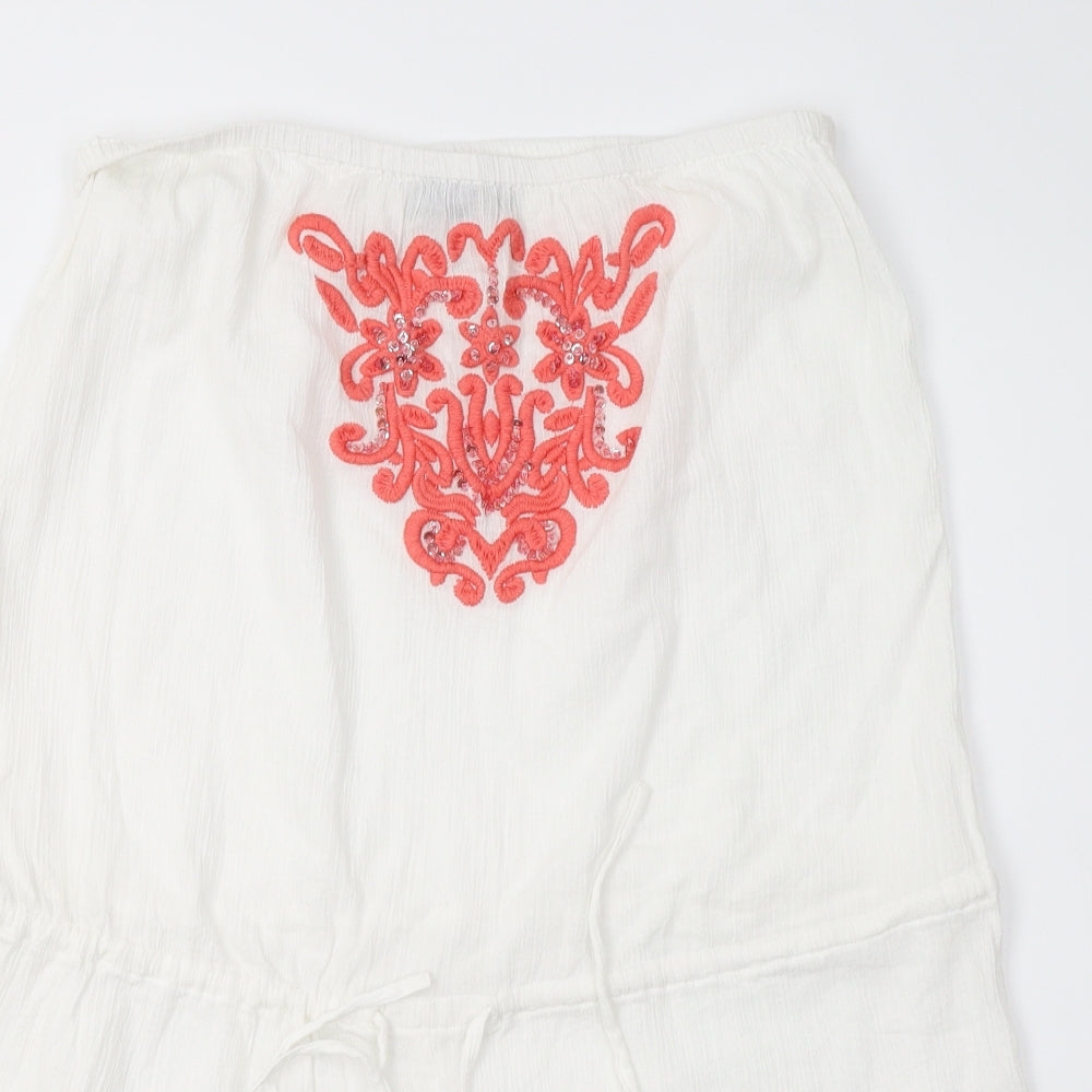 F&F Womens White   Playsuit  Size L L4 in