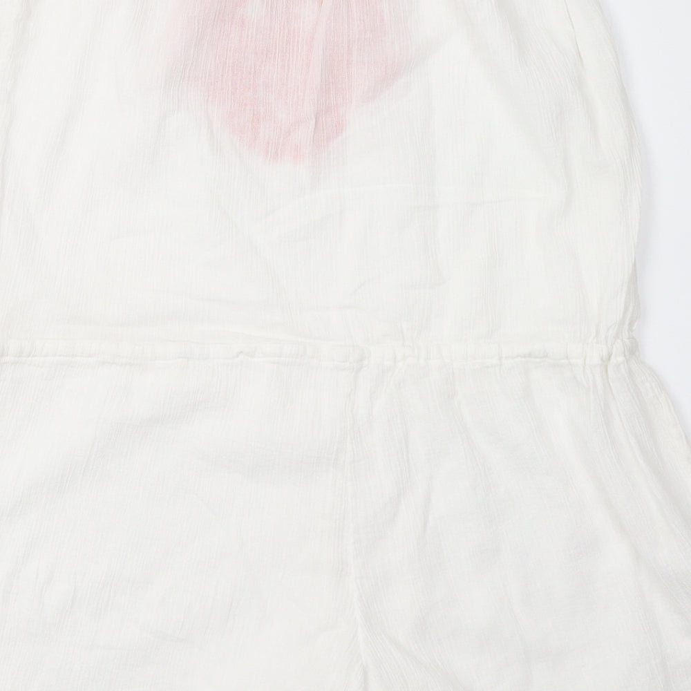 F&F Womens White   Playsuit  Size L L4 in