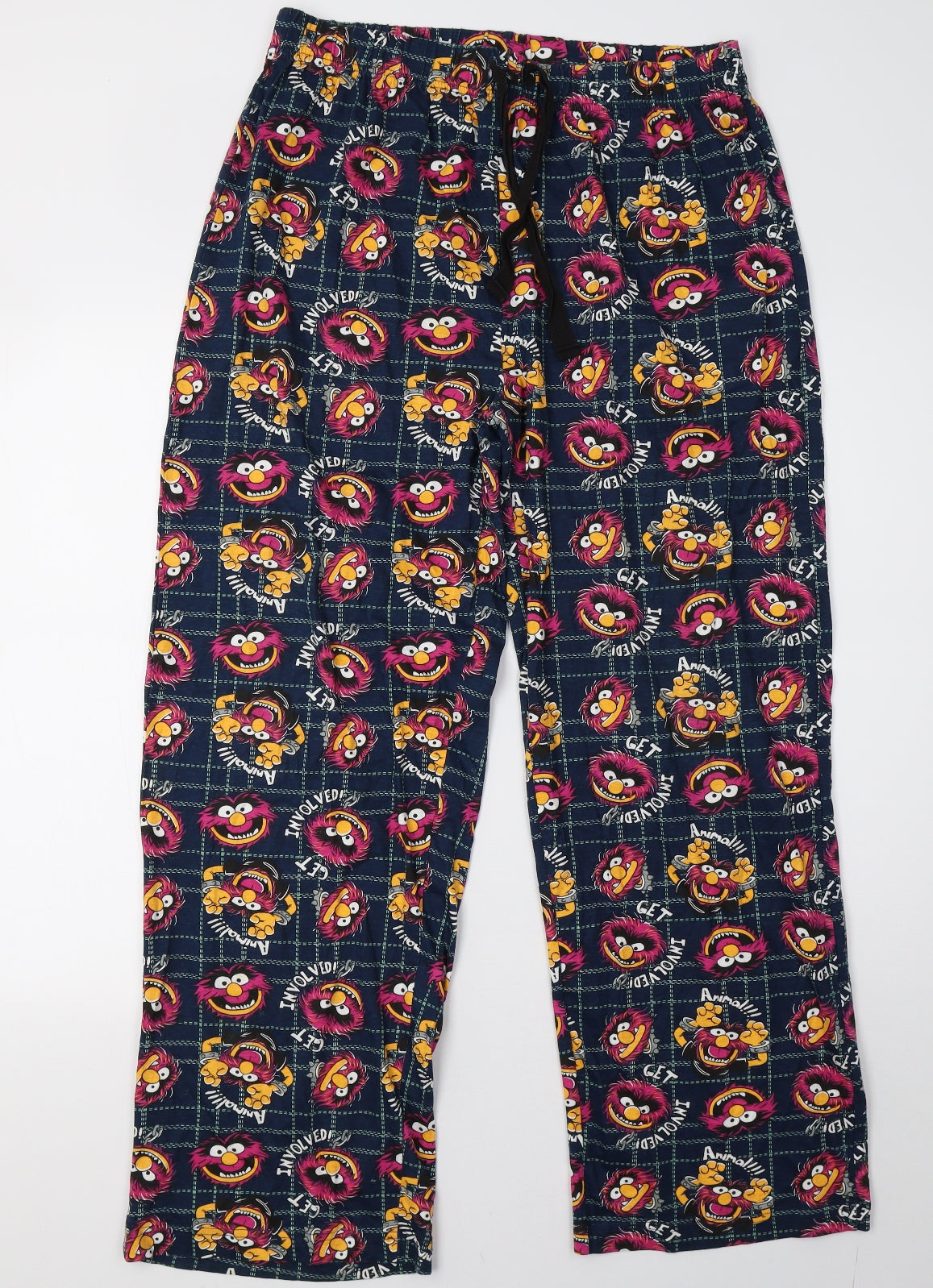 F&F Mens Blue Polka Dot   Pyjama Pants Size M