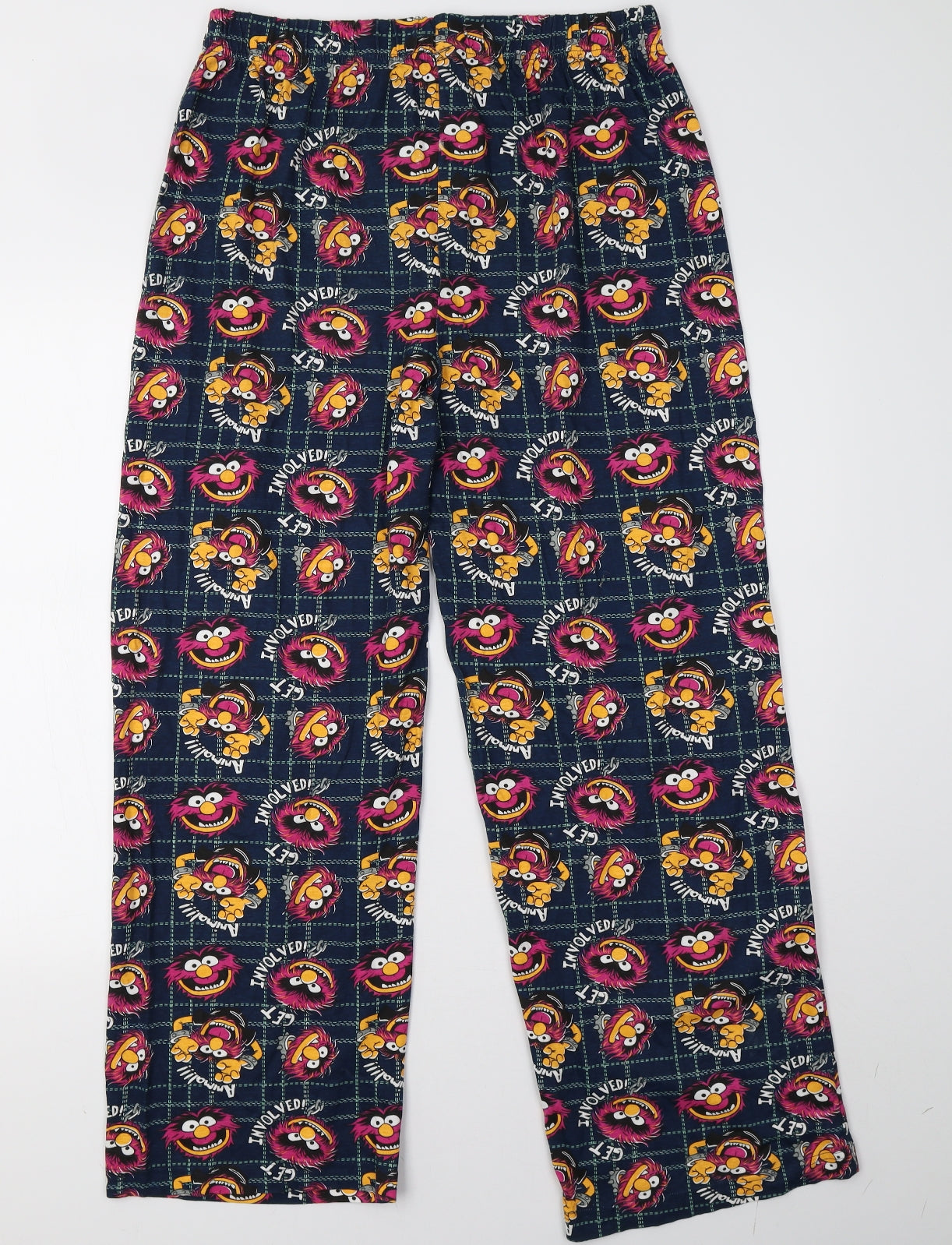 F&F Mens Blue Polka Dot   Pyjama Pants Size M