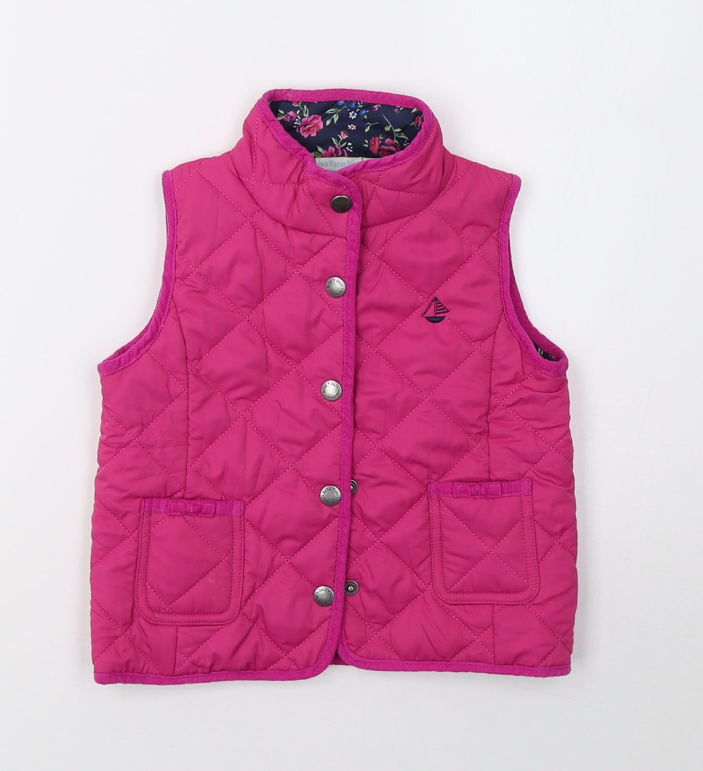 JoJo Maman Bébé Girls Pink   Gilet Jacket Size 18-24 Months