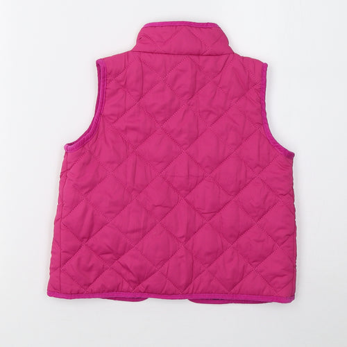 JoJo Maman Bébé Girls Pink   Gilet Jacket Size 18-24 Months