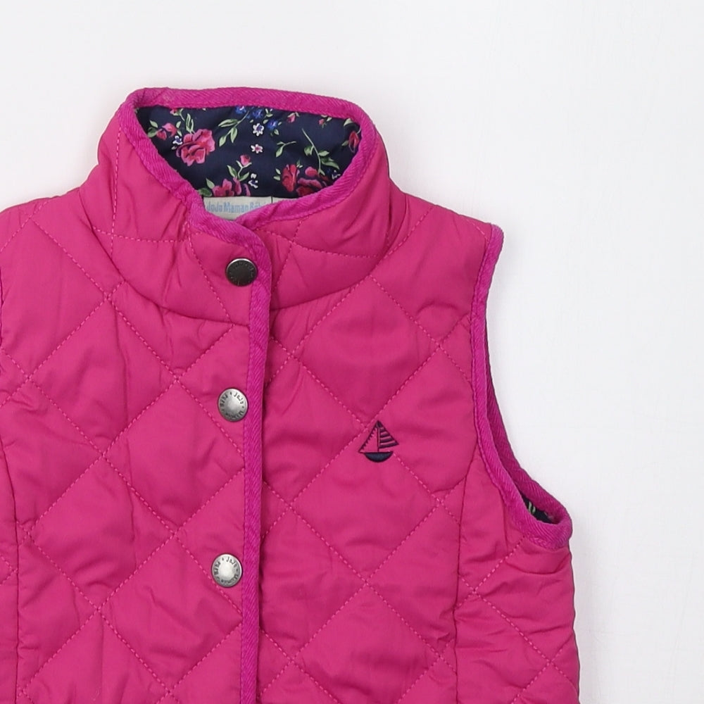 JoJo Maman Bébé Girls Pink   Gilet Jacket Size 18-24 Months