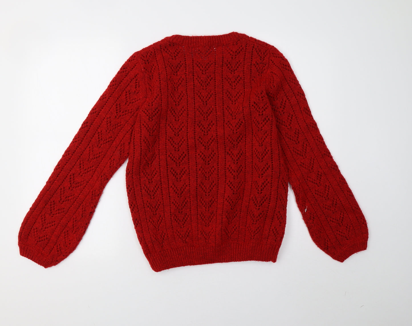 Matalan Womens Red  Knit Pullover Sweatshirt Size M