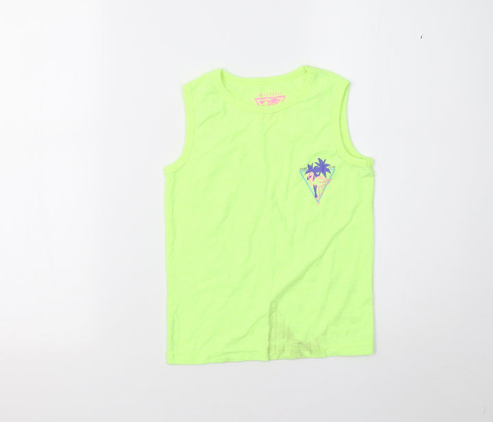 Matalan Girls Green   Basic T-Shirt Size 7 Years
